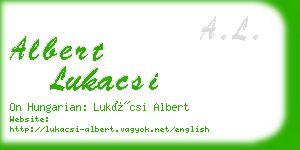 albert lukacsi business card